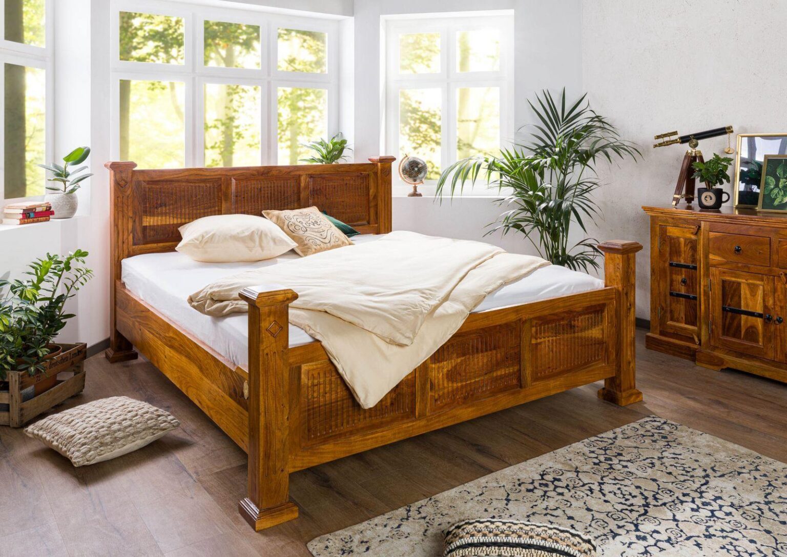 Aristocrat Colonial Acacia Wood Bed #4 - Duraster