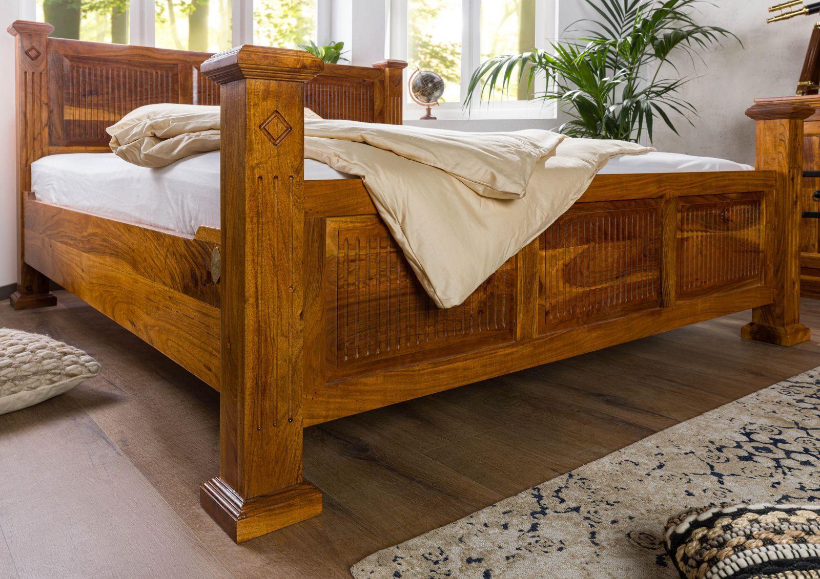 Aristocrat Colonial Acacia Wood Bed #4 - Duraster