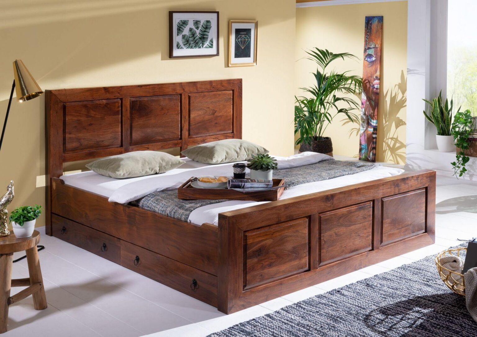 Aristocrat Colonial Acacia Wood Bed #5 - Duraster