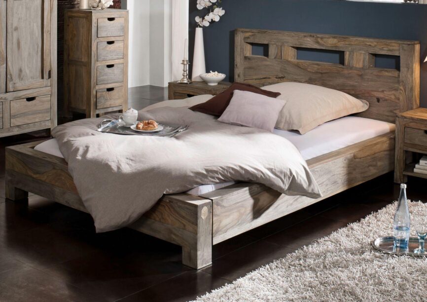 Alpaca Modern Sheesham Wood Bed #3 - Duraster
