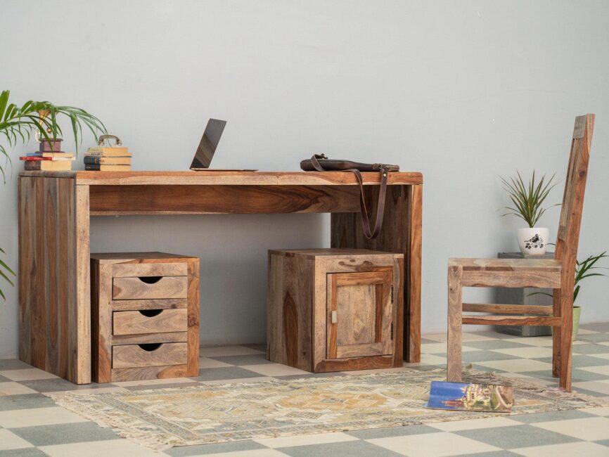 Alpaca Wooden Study Table with Storage #1 - Duraster