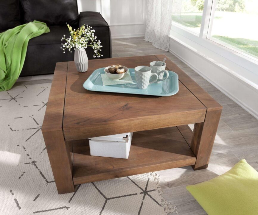 Elementary Solid Acacia Coffee Table #5 - Duraster