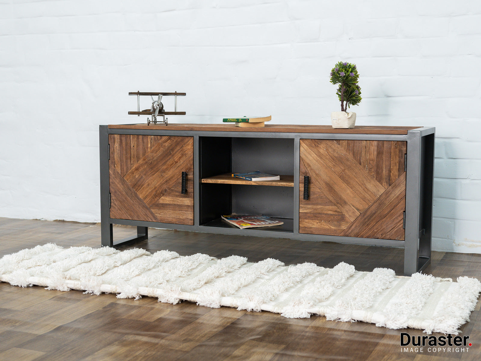 Recycled Wood TV Unit Cabinet