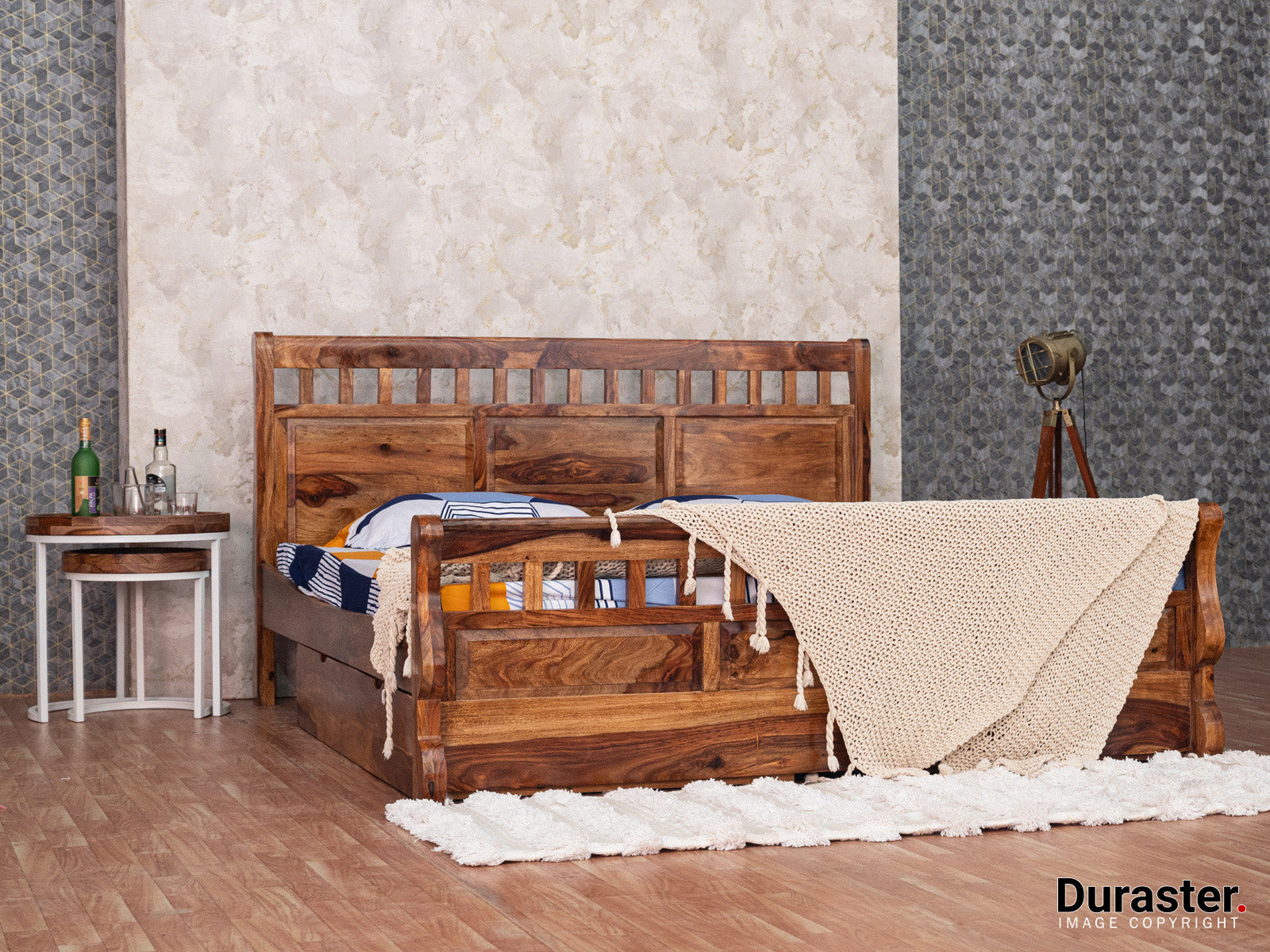 Duraster Amber Wooden Bed with Storage #1 - Image 2