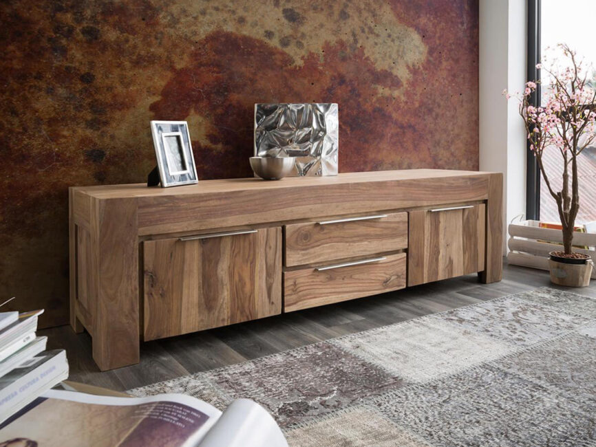 Acacia Wood TV Unit