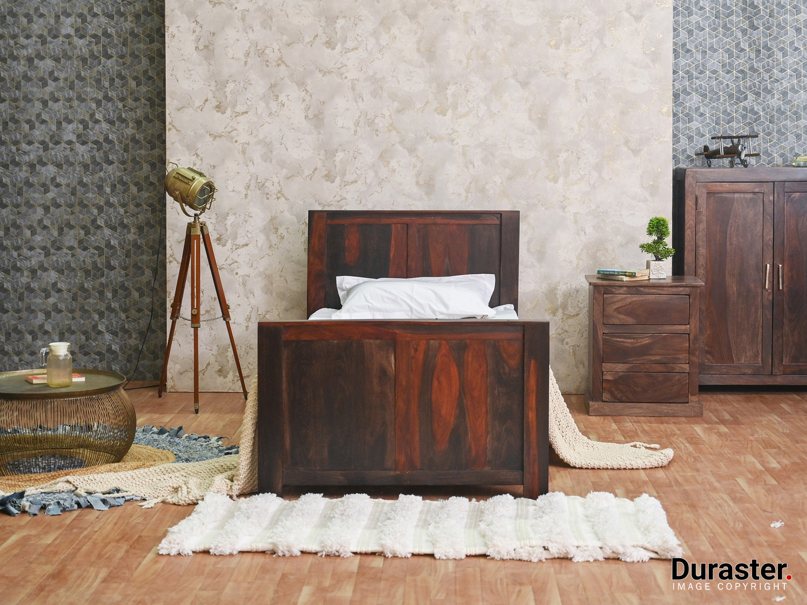 Duraster Marvel Modern Solid Wood Single Bed #1 - Image 2