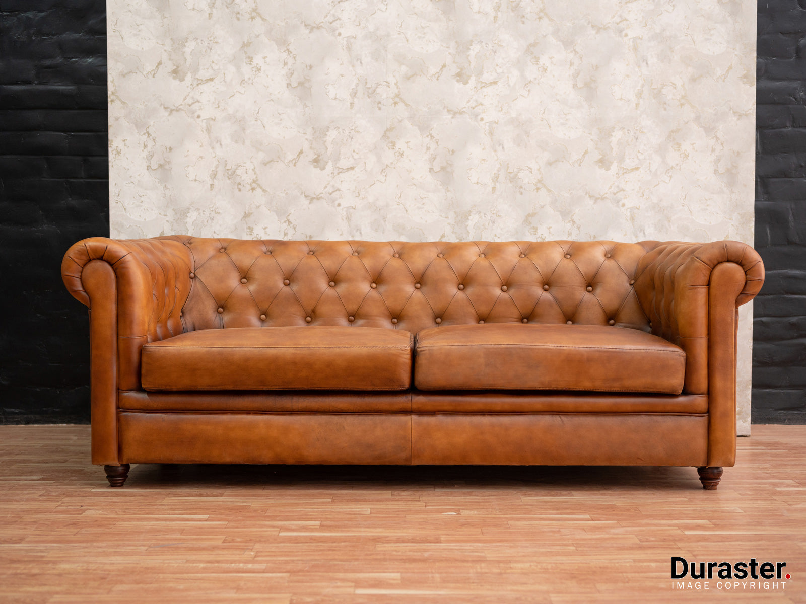 Duraster Chesterfield Traditional Three Seater Sofas #7 - Image 4