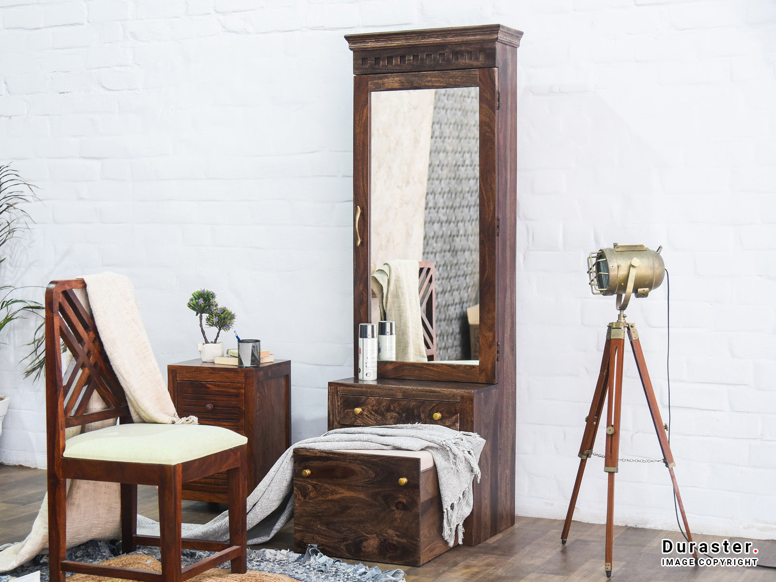 Duraster Gangaur Solid Wood Dressing Table #1 - Image 2