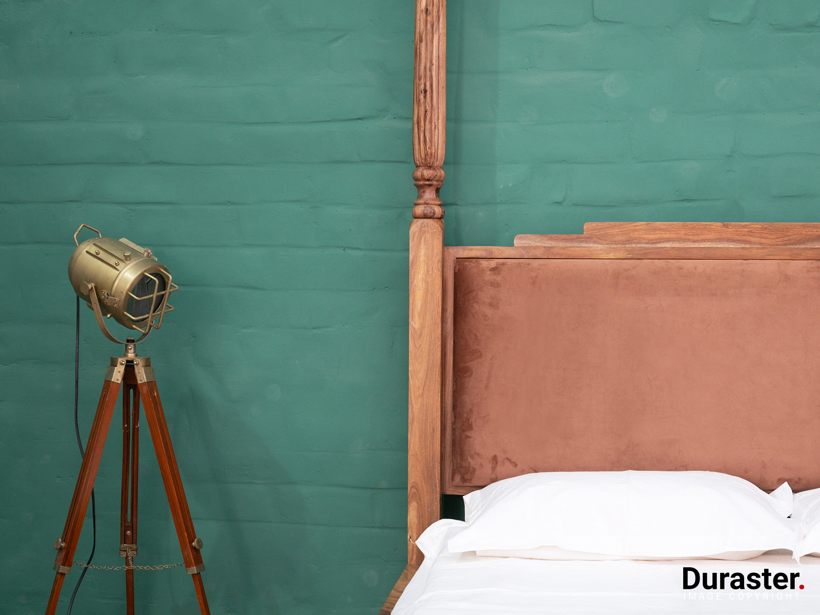 Duraster Hawkin Solid Wood Canopy Poster Bed with Storage #1 - Image 3