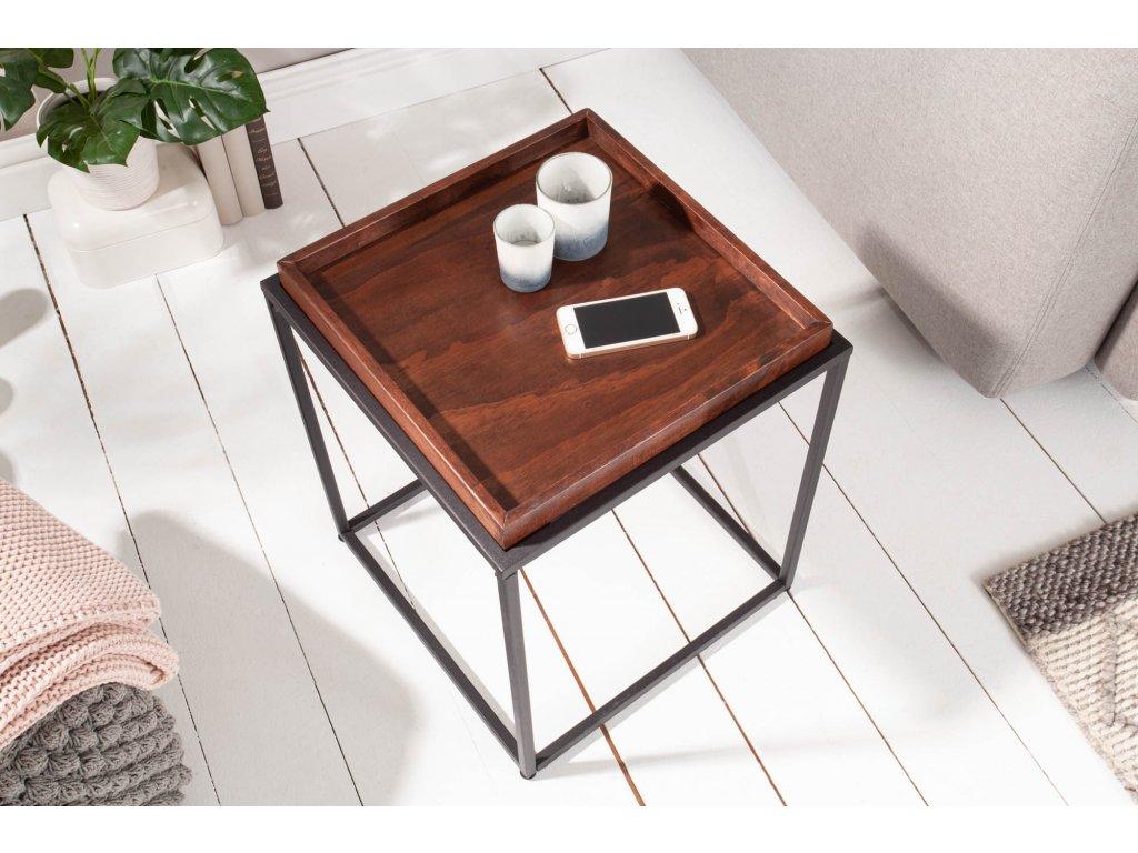 Brown beech coffee table Estico 40 x 40 cm - Duraster