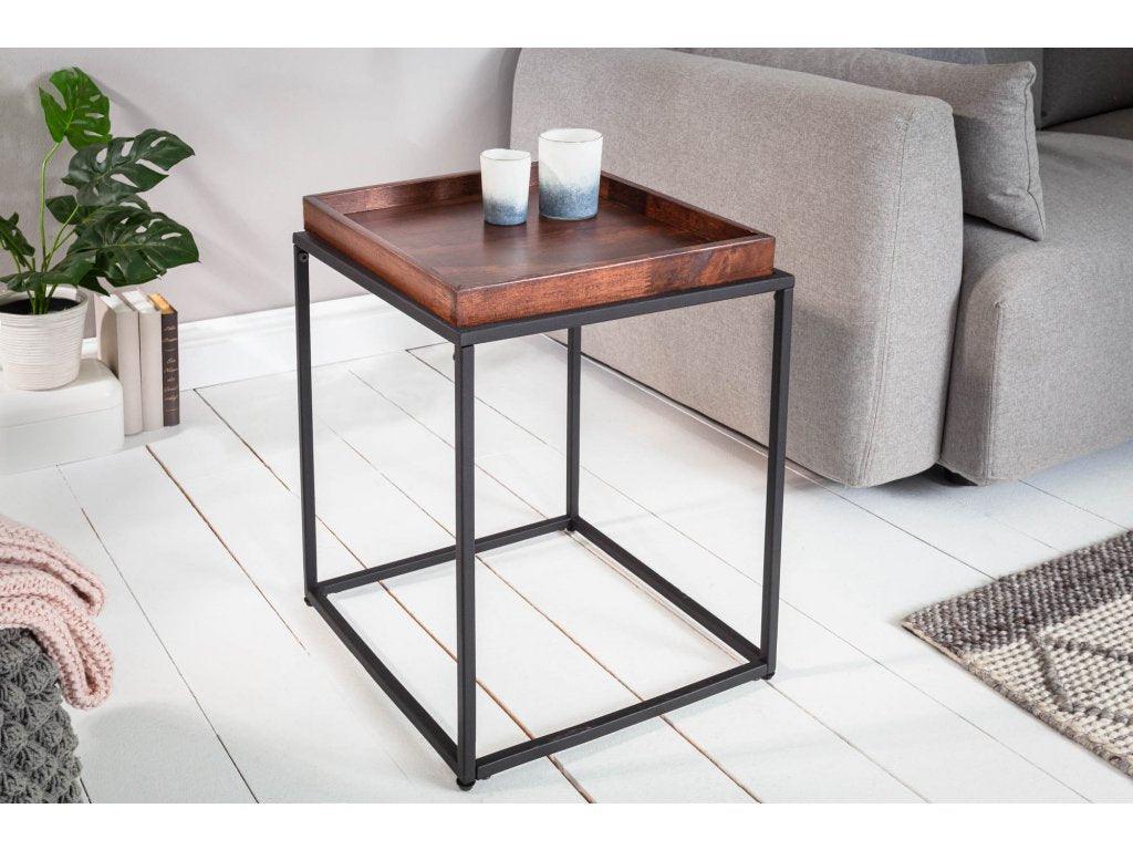 Brown beech coffee table Estico 40 x 40 cm - Duraster