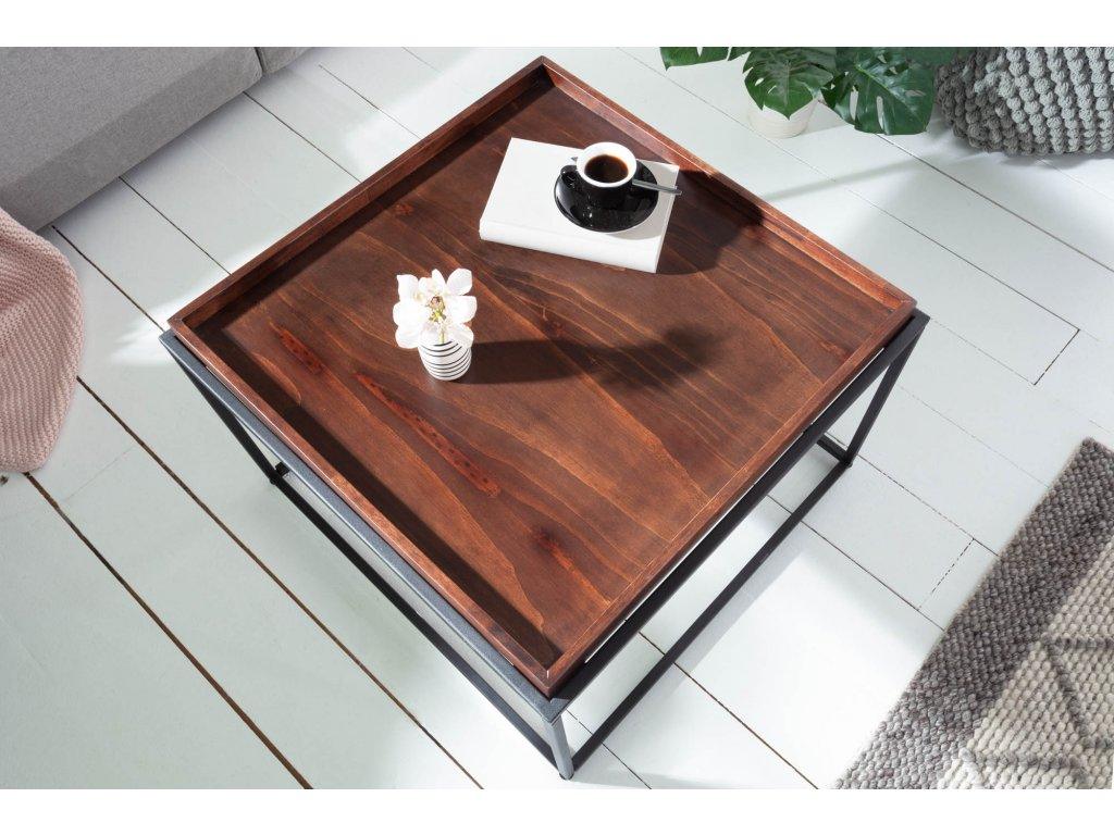Brown beech coffee table Estico 60 x 60 cm - Duraster