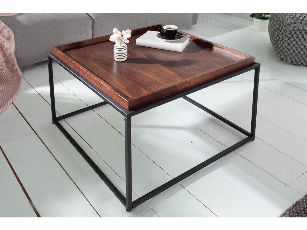 Brown beech coffee table Estico 60 x 60 cm - Duraster