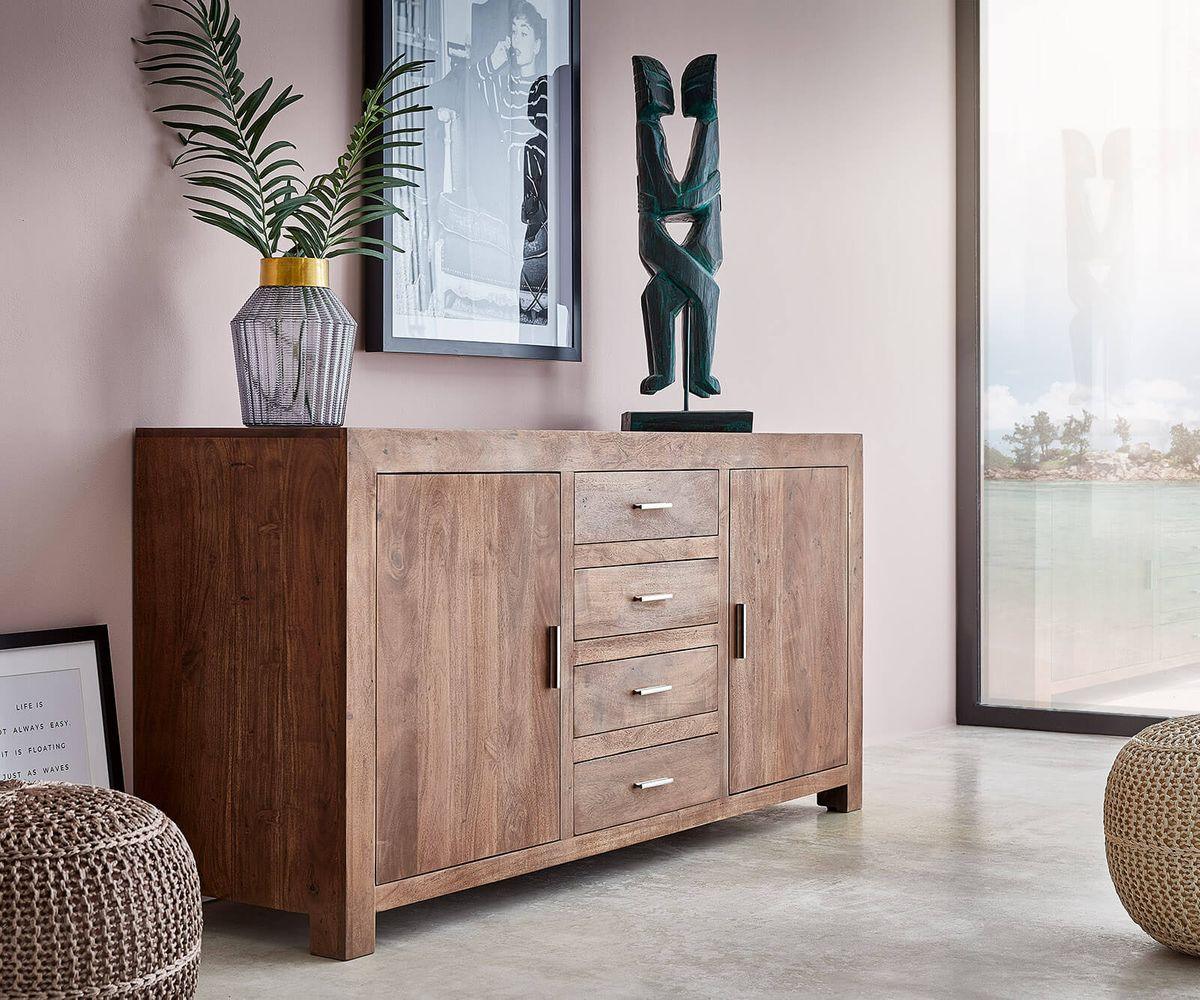 Elementary Nobel Acacia Chest of Drawers Cabinet #3 - Duraster