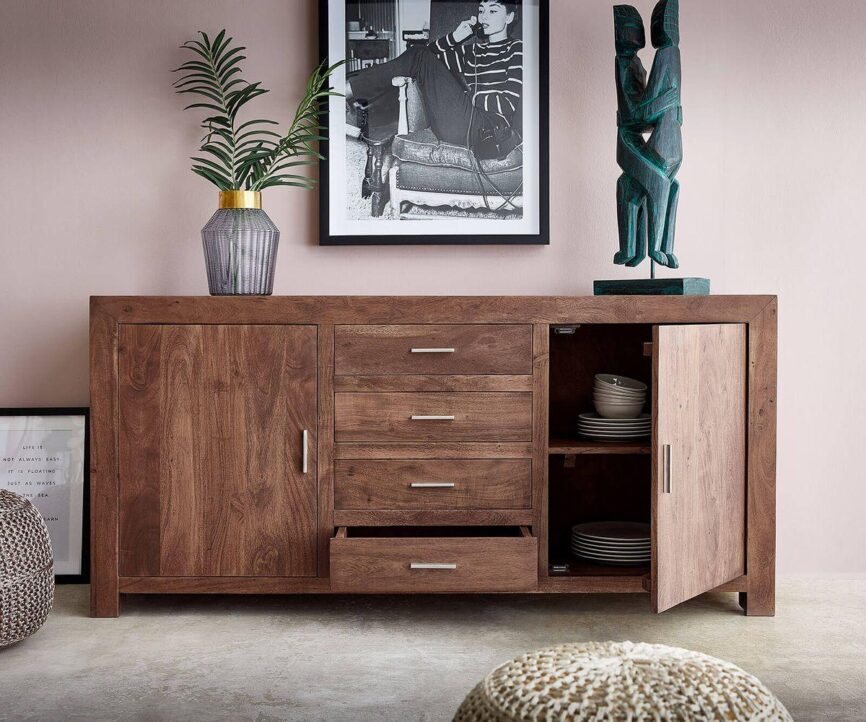 Elementary Nobel Acacia Chest of Drawers Cabinet #3 - Duraster