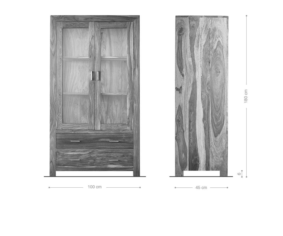 Elementary Newage Acacia Showcase Cabinet #2 - Duraster