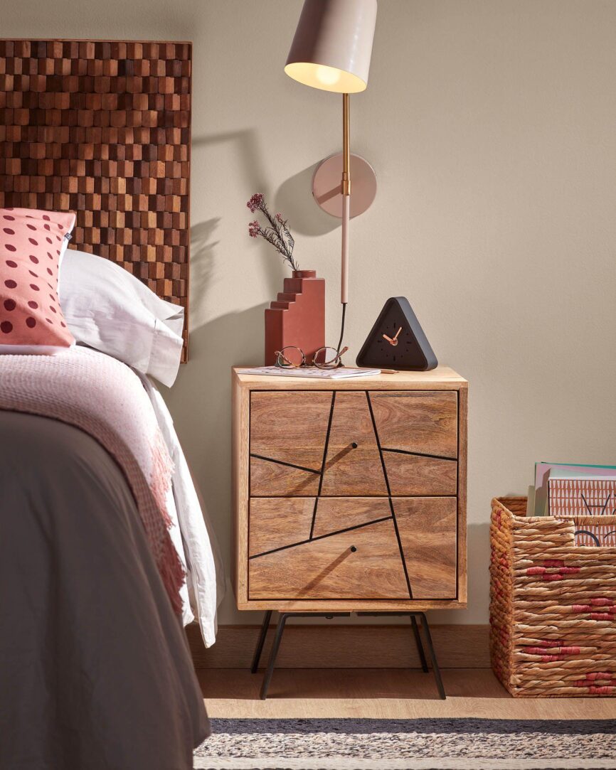 Mosaix Bed Side Table Mango Wood #1 - Duraster