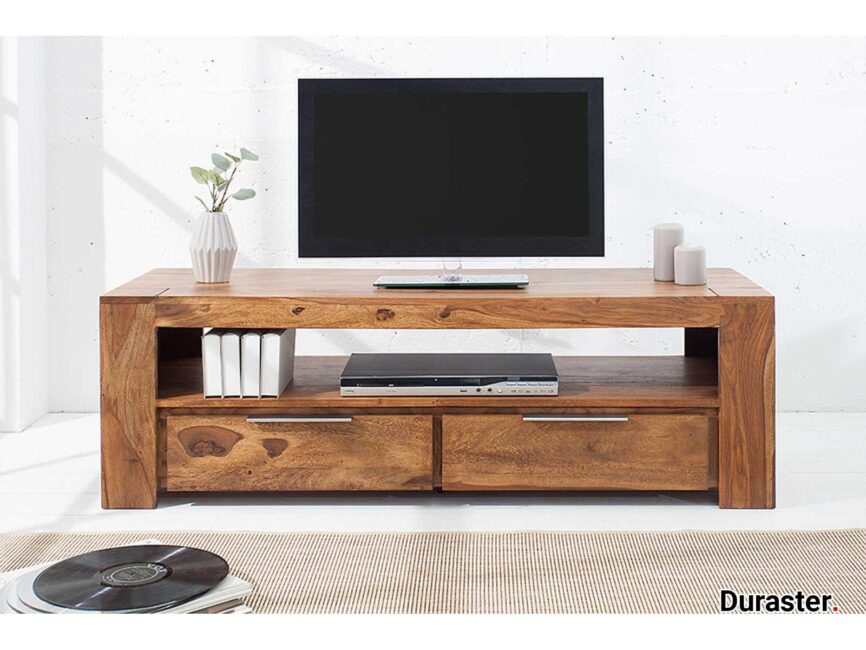 Rio Modern Sheesahm wood 2 Drawer T.V. unit#1 - Duraster
