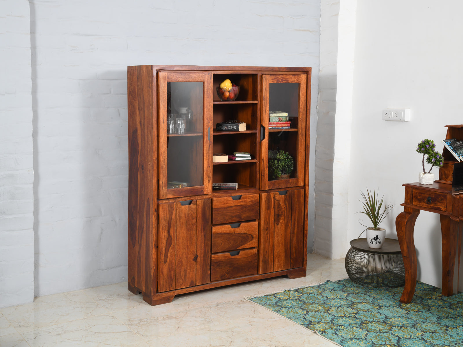 Duraster Ummed Solid Sheesham Wood Cabinet