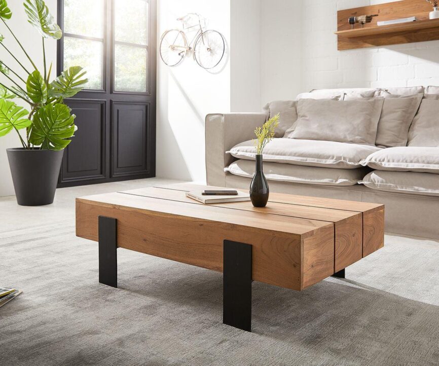Elementary Stylish Acacia Coffee Table #7 - Duraster