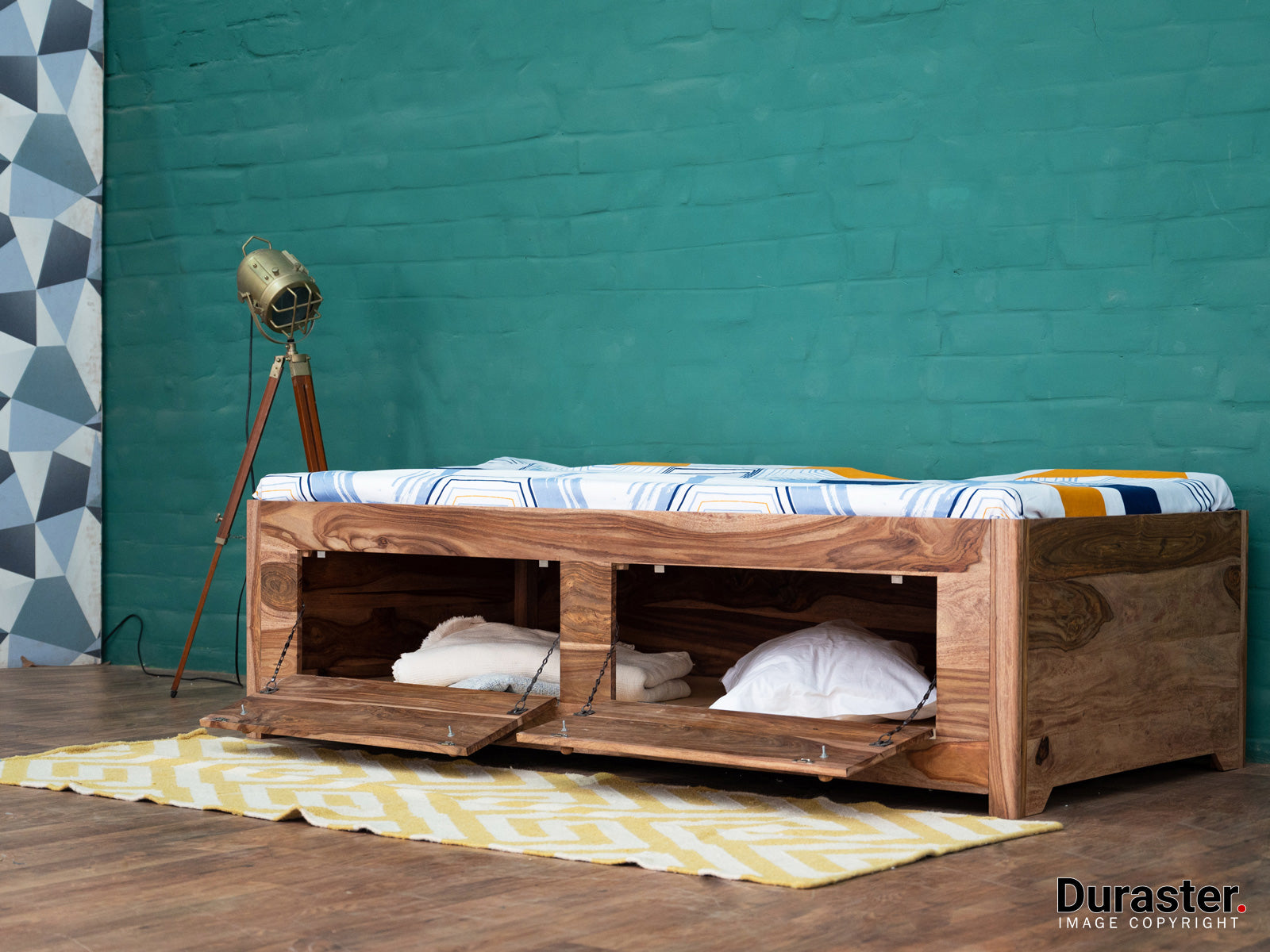 Duraster Hawkin Solid Wood Diwan Bed with Storage #1 - Image 4