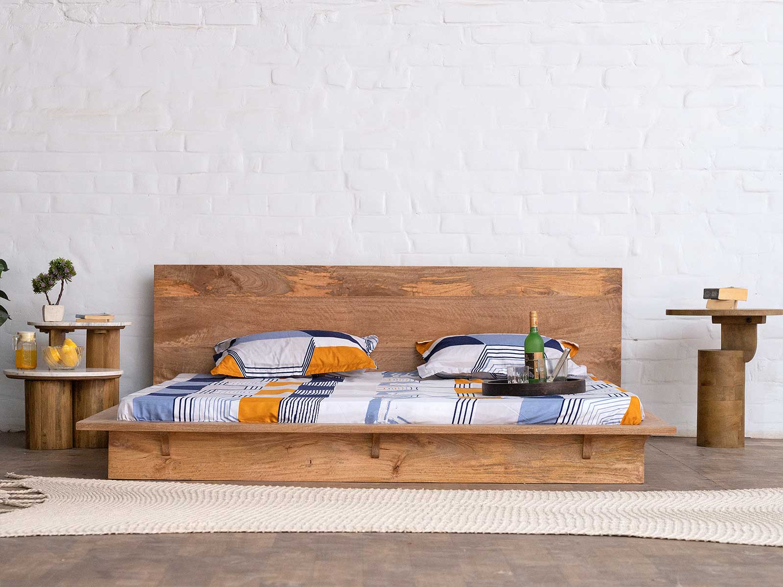 Duraster Preyas Mango Wood Platform Bed - Image 2