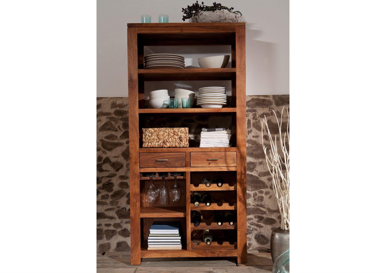 Bison Solid Wood Multi Utility Bar Cabinet - Duraster