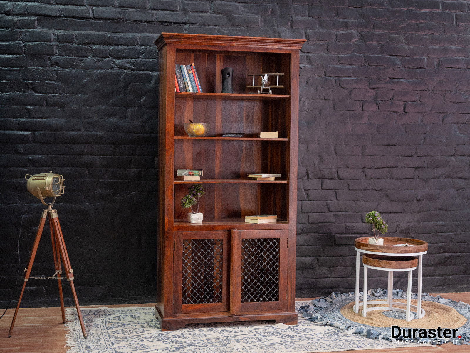 Duraster Ummed Large Sheesham Wood Book Shelf #2 - Image 2