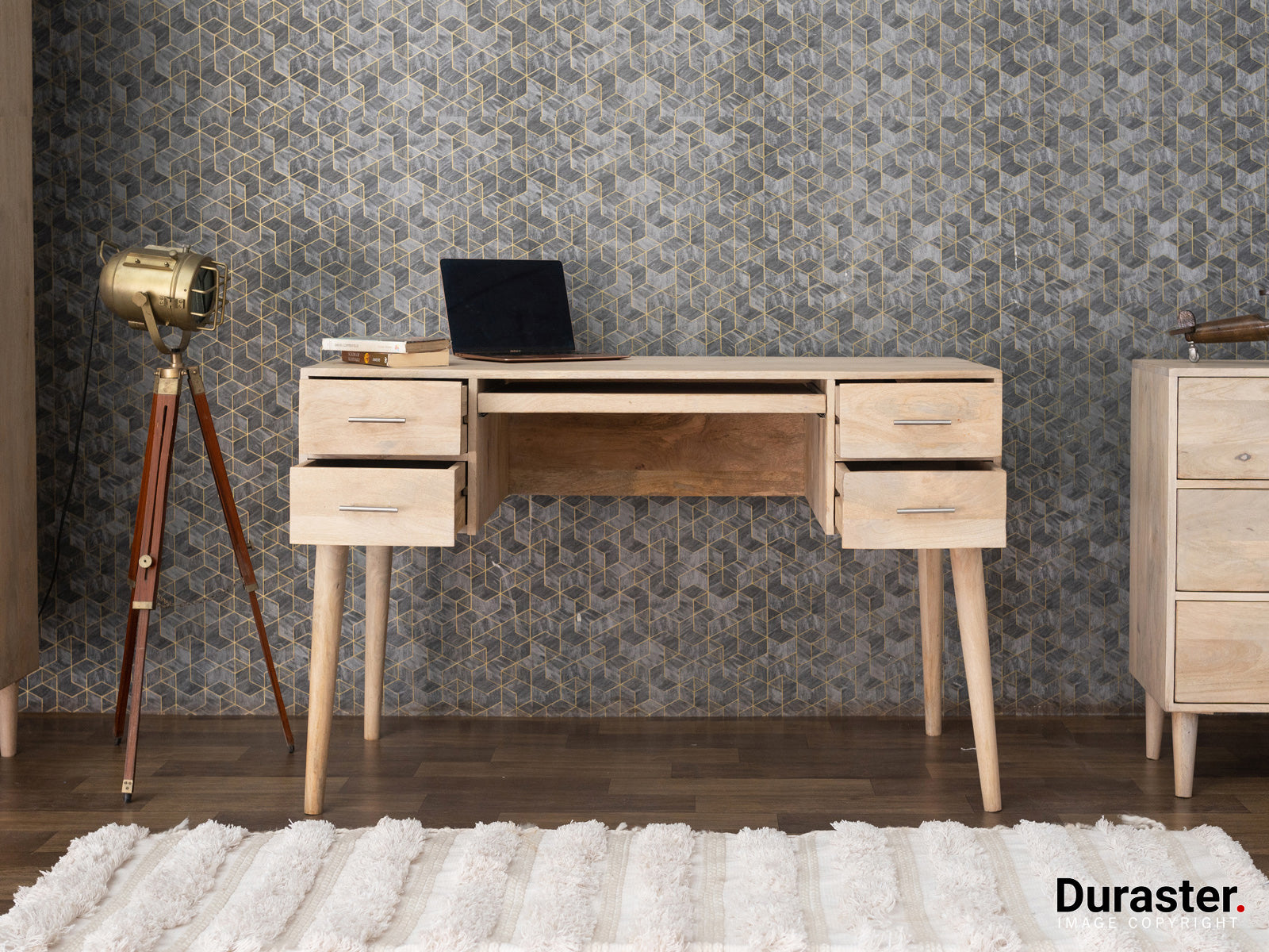 Duraster Irish Wooden Study Table with Storage #3 - Image 2