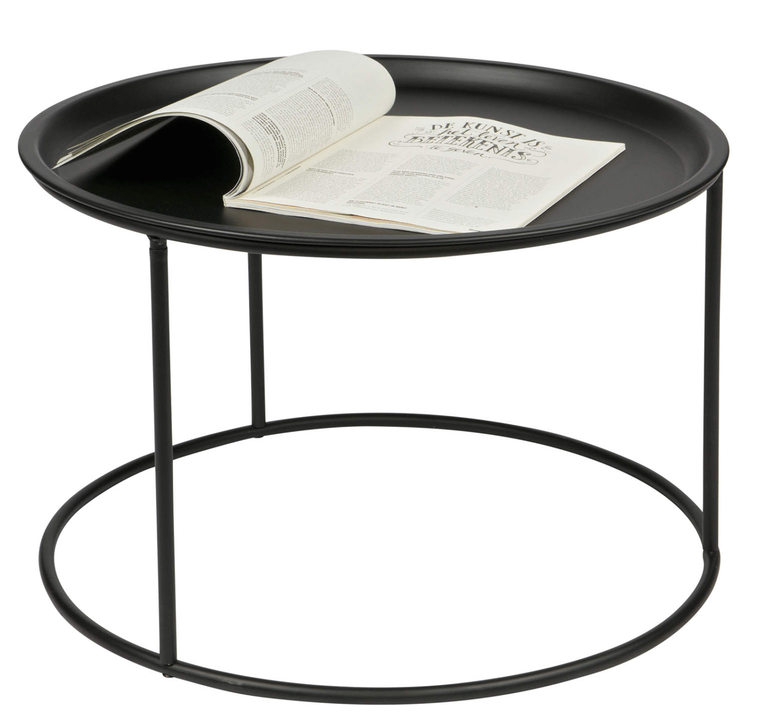 Black metal coffee table Select 56 cm - Duraster