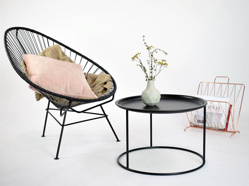 Black metal coffee table Select 56 cm - Duraster