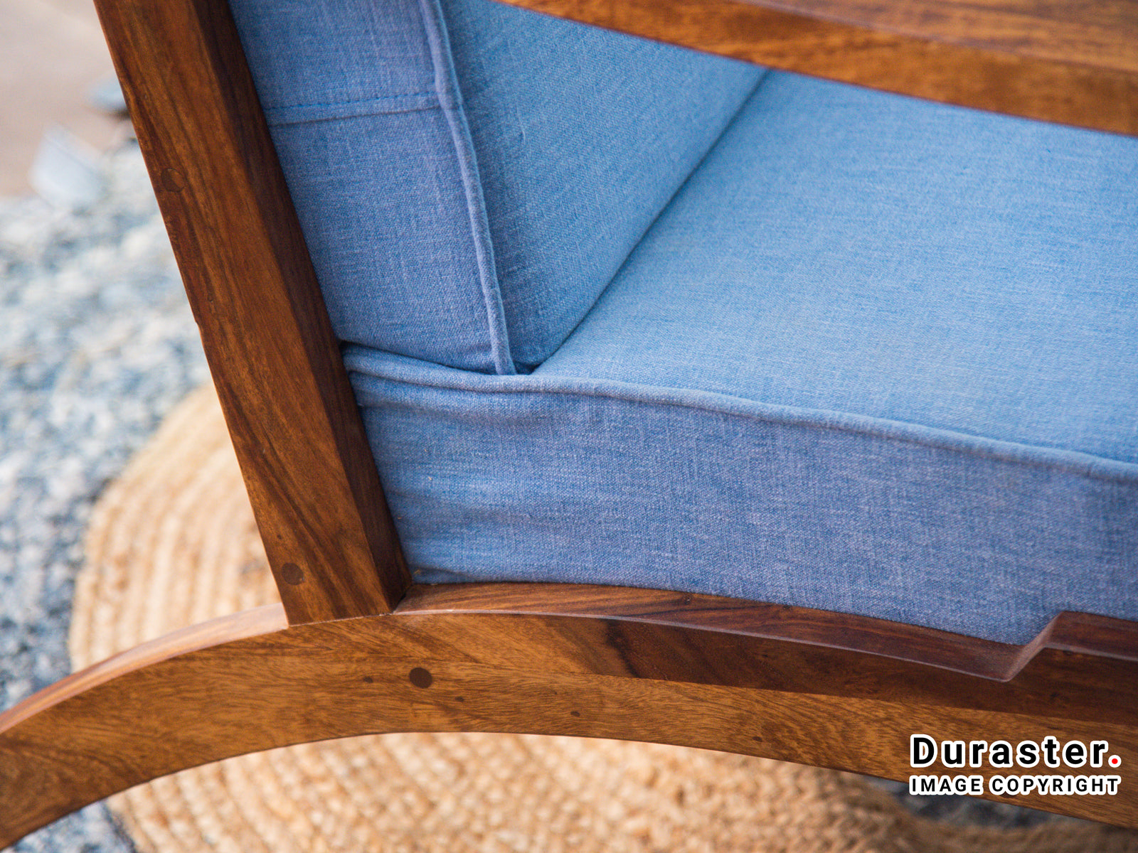 Duraster Ummed Modern Sheesham Wood Lounge Chair #6 - Image 4