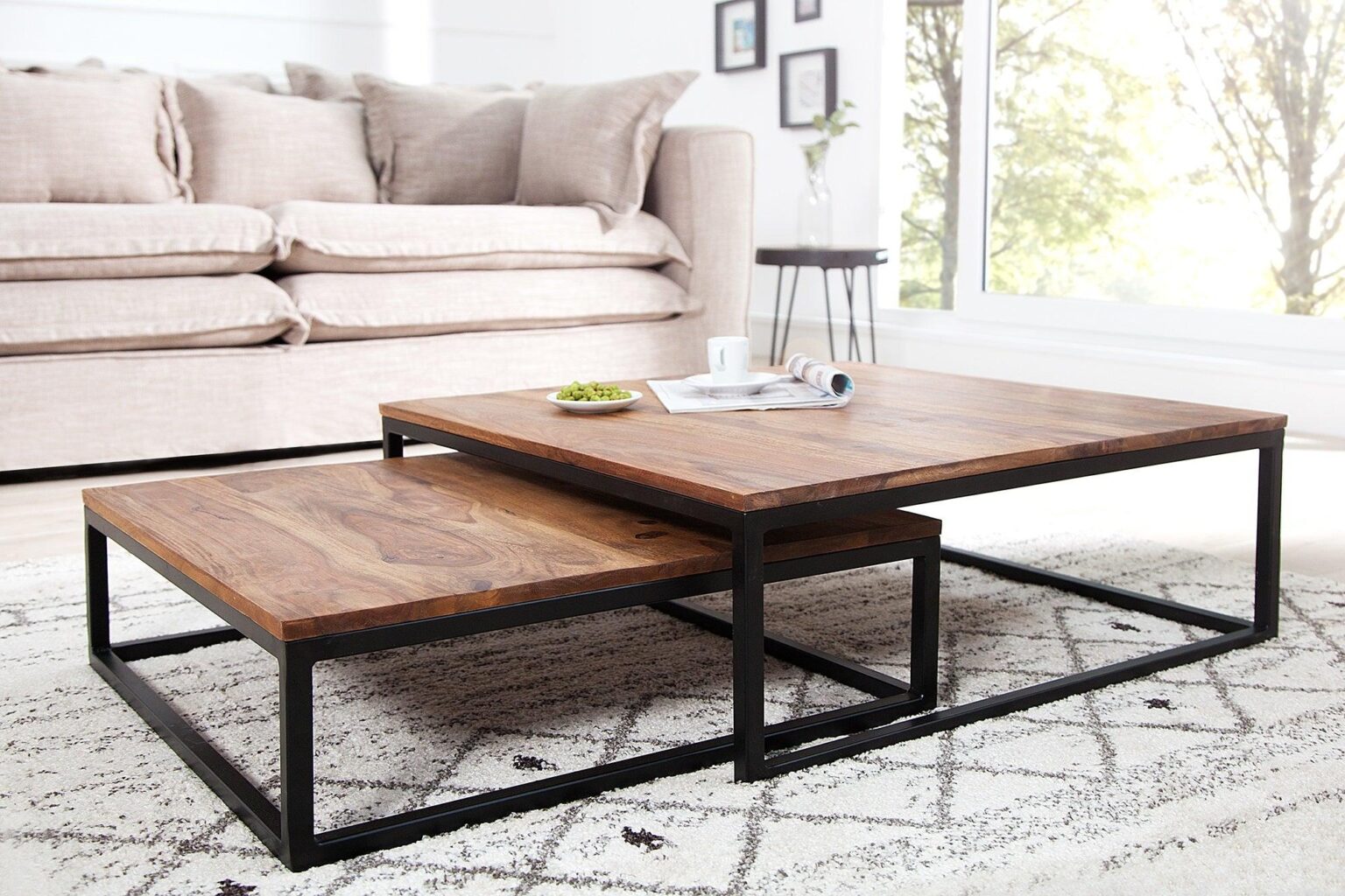 coffee table set Fusion Sheesham - Duraster