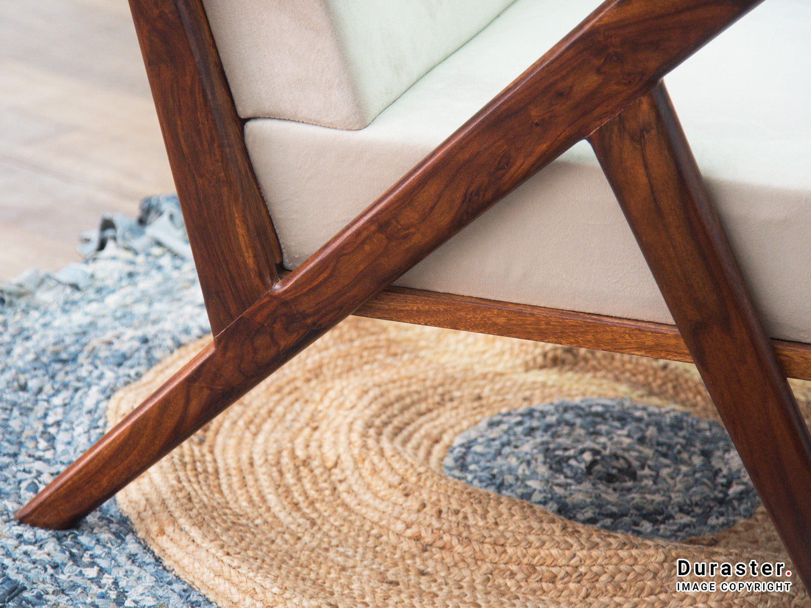 Duraster Vismit Modern Sheesham Wood Lounge Chair #8 - Image 4