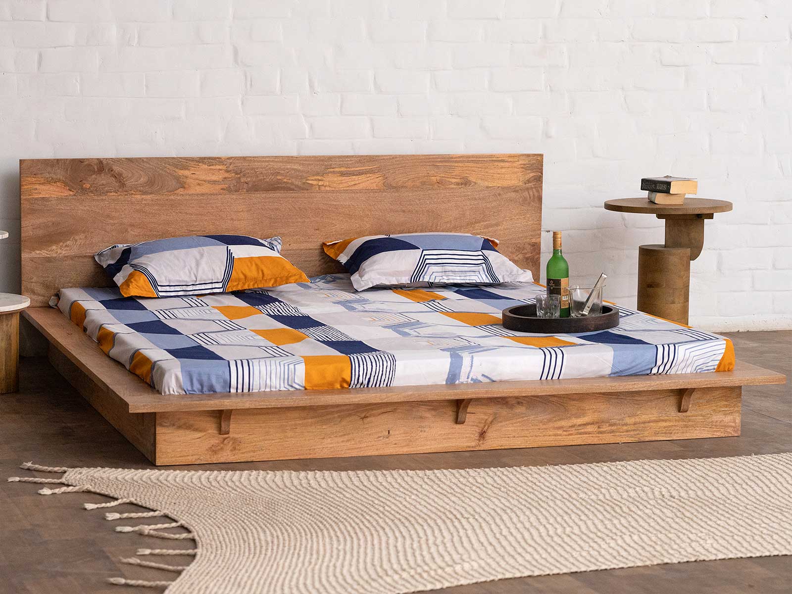 Duraster Preyas Mango Wood Platform Bed - Image 3