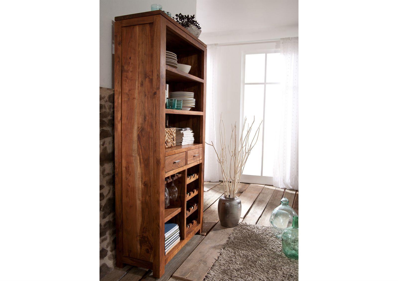 Bison Solid Wood Multi Utility Bar Cabinet - Duraster