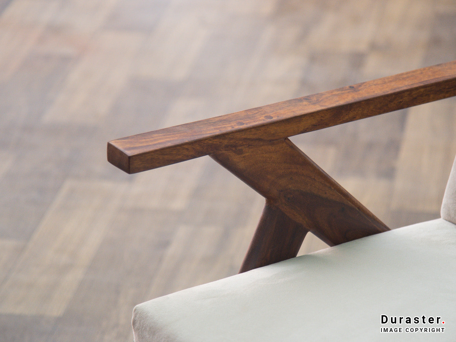 Duraster Vismit Modern Sheesham Wood Lounge Chair #8 - Image 3
