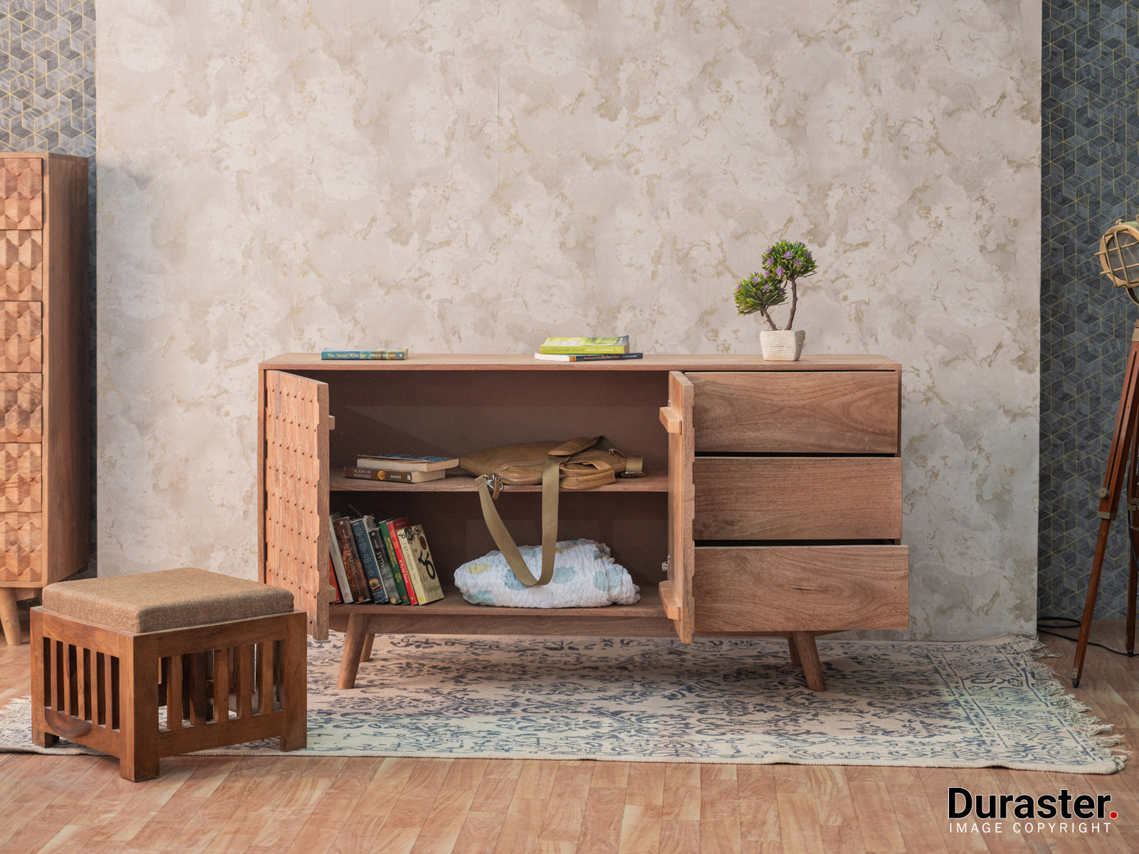 Duraster Diamond Wooden Sideboard Cabinet #7 - Image 2