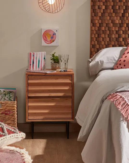 Riverrun Bed Side Table Acacia Wood #1 - Duraster