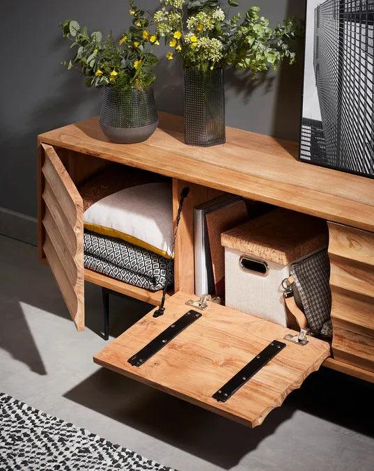 Riverrun Industrial TV Unit Acacia Wood #2 - Duraster