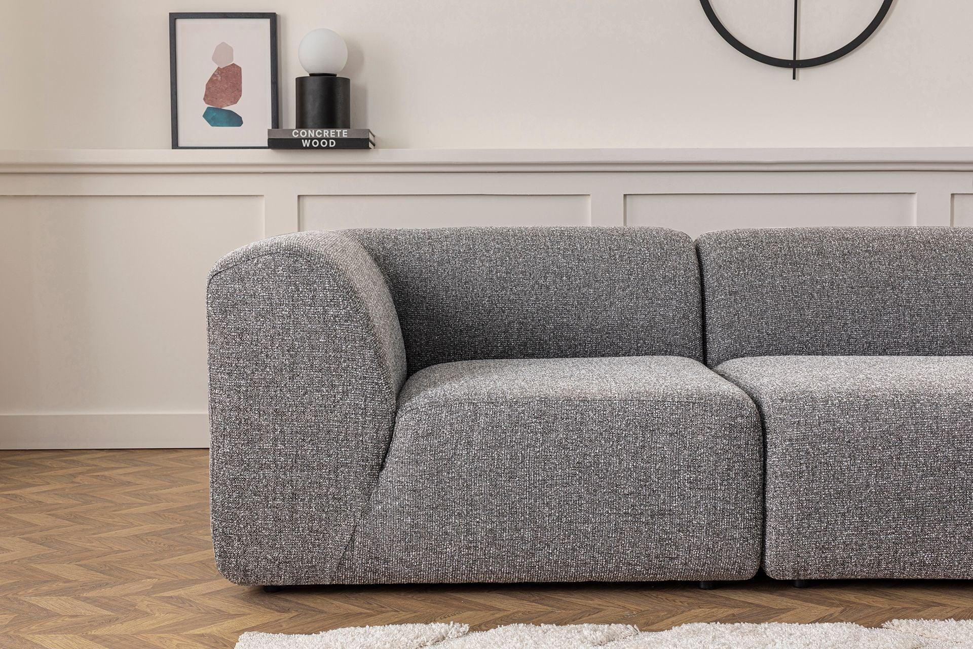 Diana Corner Sofa Light Grey#8 - Duraster