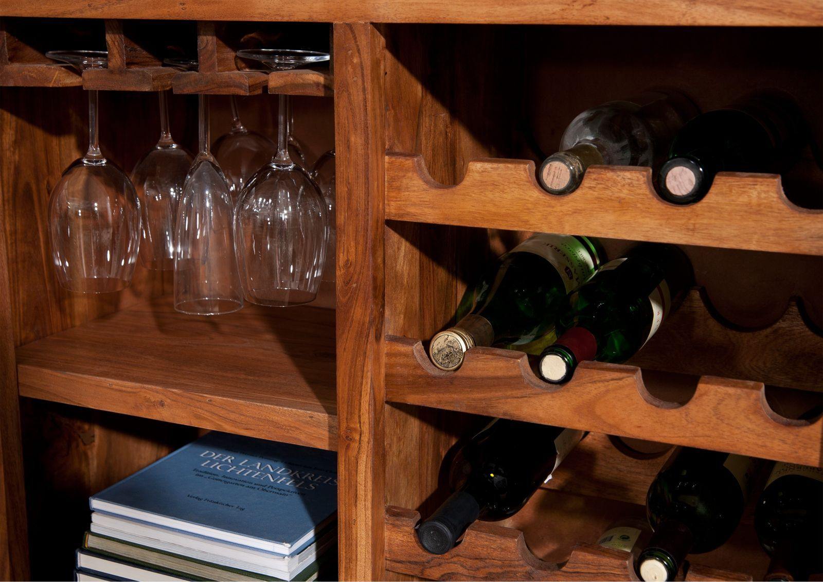Bison Solid Wood Multi Utility Bar Cabinet - Duraster