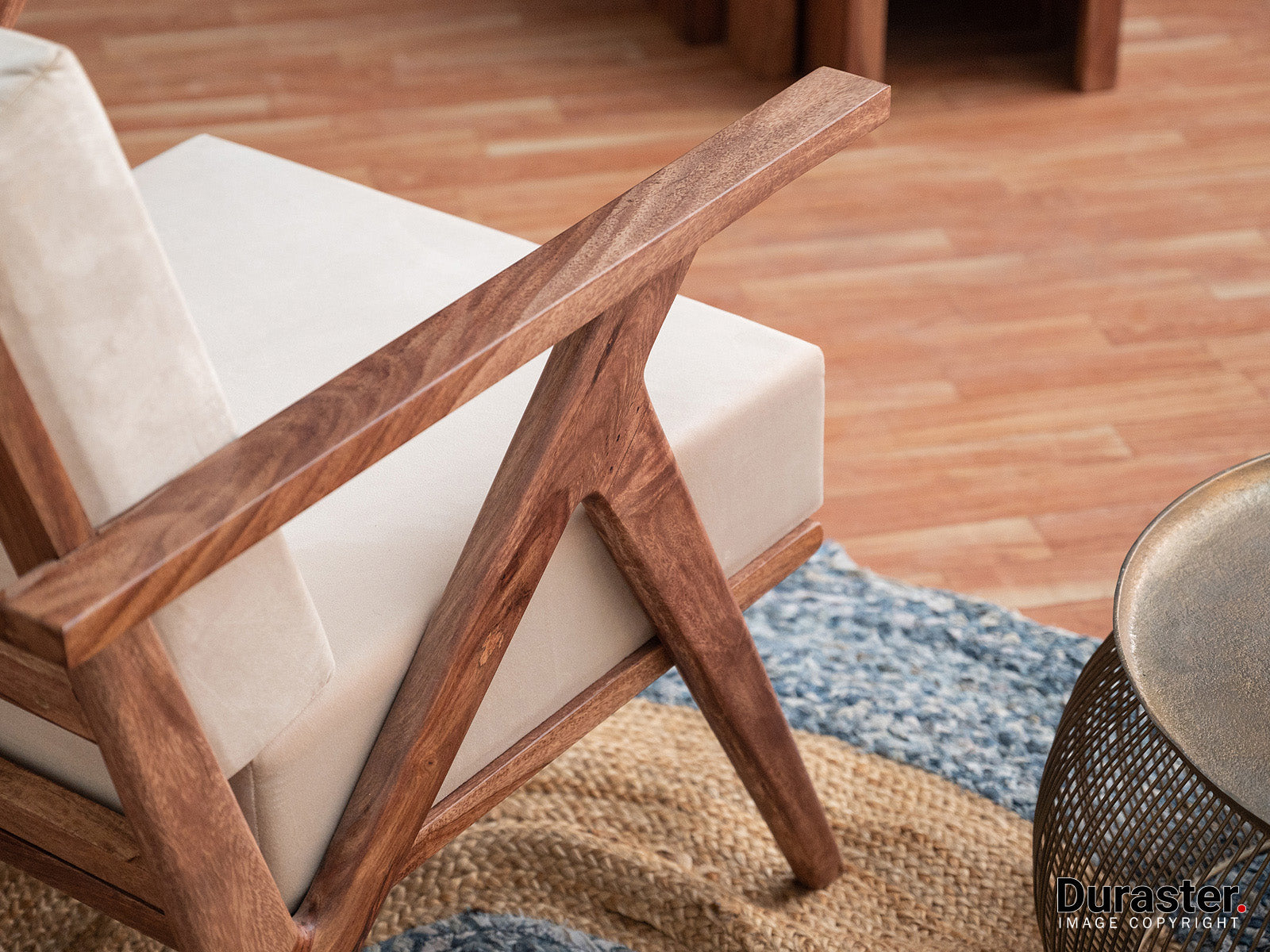 Duraster Hawkin Modern Solid Wooden Armchair #2 - Image 3
