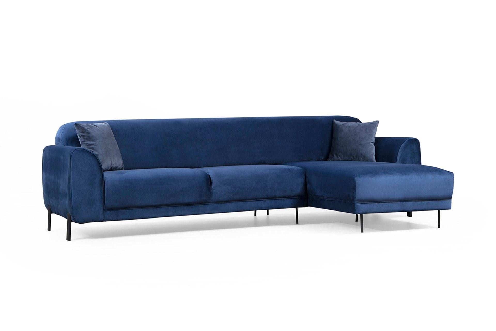Diana Corner Sofa Blue#4 - Duraster
