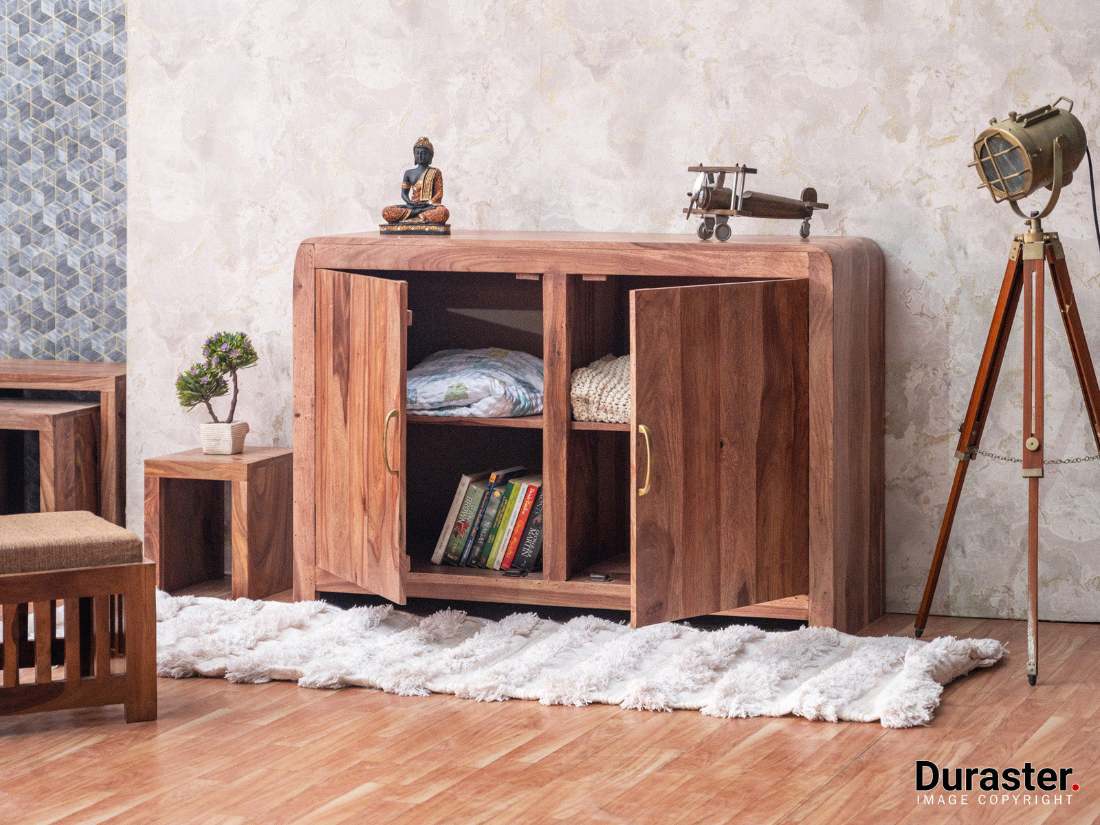 Duraster Hawkin Solid Wood Sideboard Cabinet #1 - Image 2