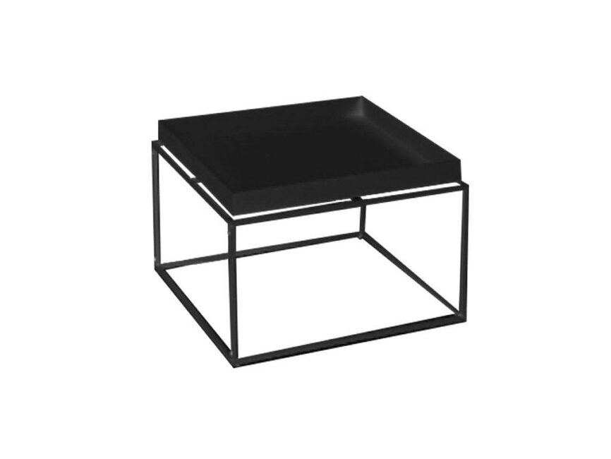 Black metal side table Ronald 60x60 cm - Duraster