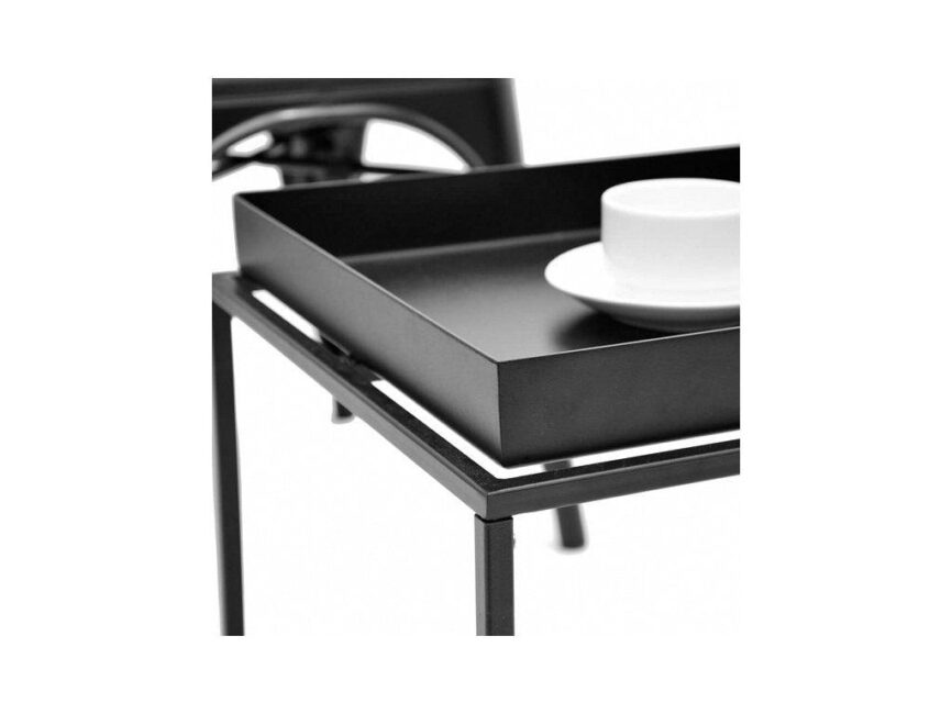 Black metal side table Ronald 60x60 cm - Duraster