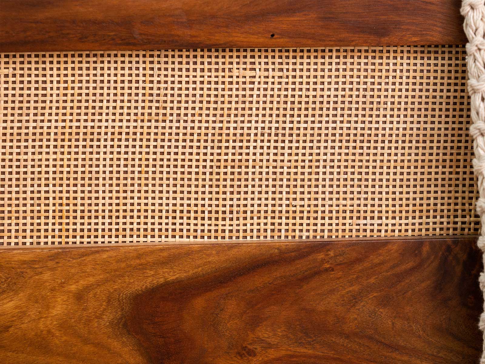 Duraster El Monte Solid Wood Rattan Bed - Image 5