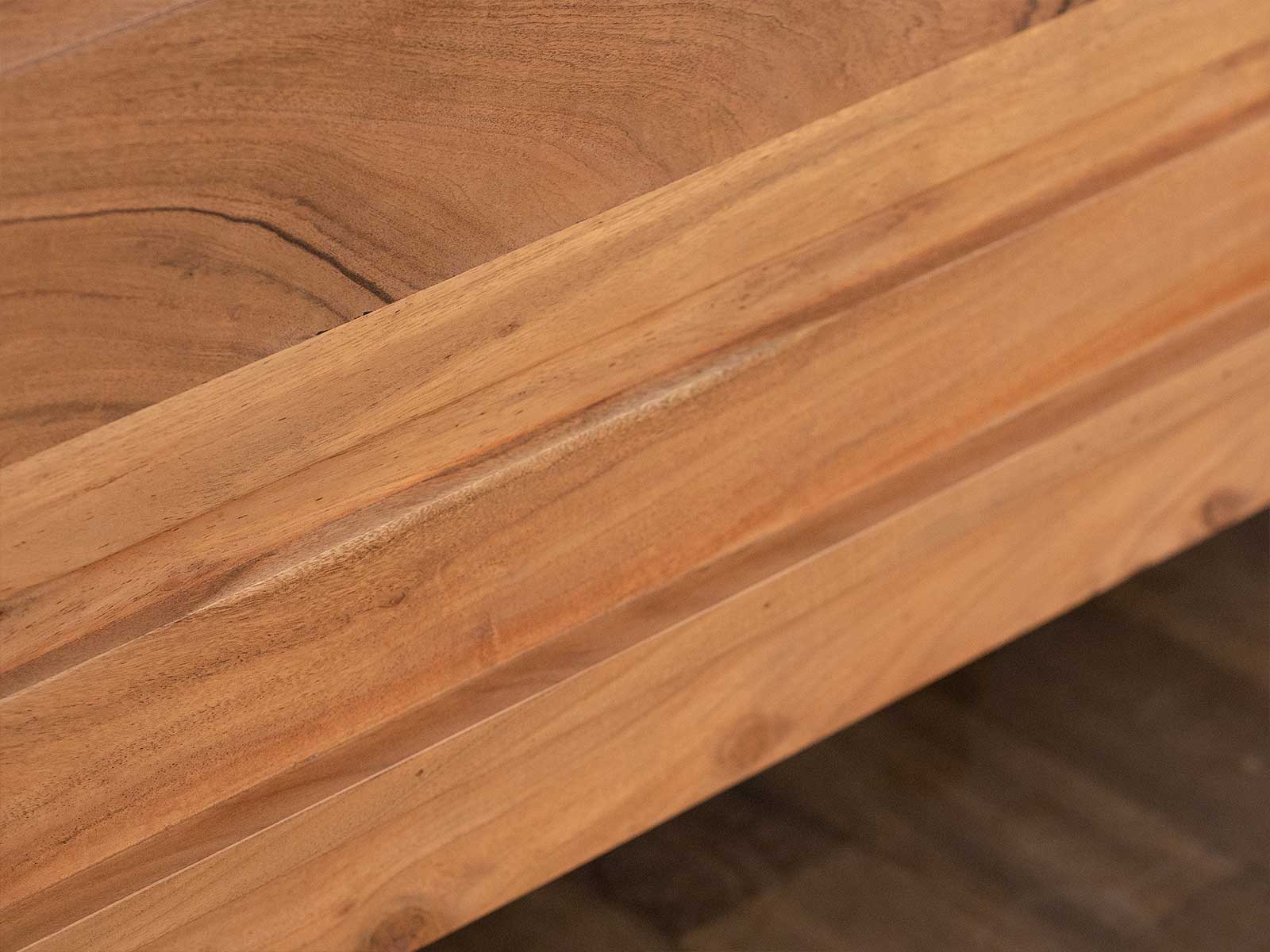 Duraster Nature Acacia Wood King Size Bed - Image 6