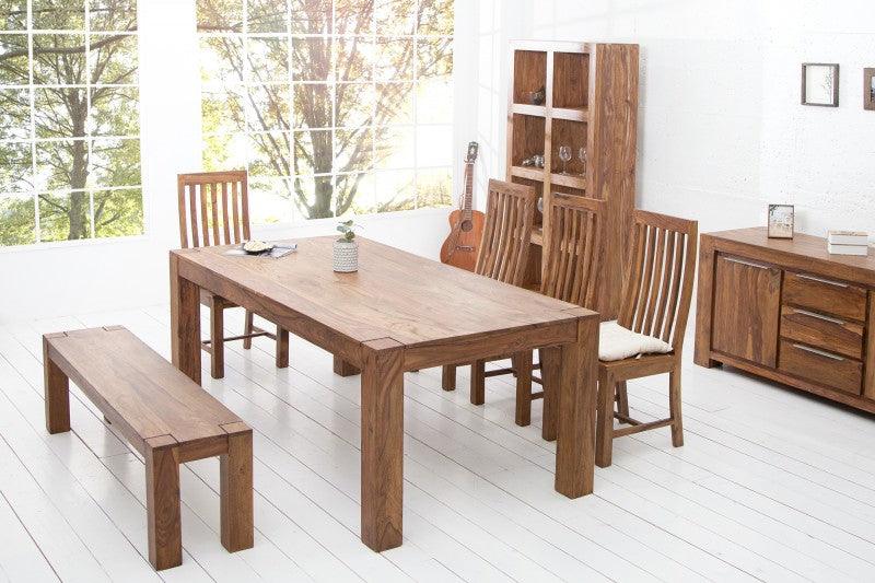 Torpedo Modern Sheesham Wood Dining Table Set#1 - Duraster